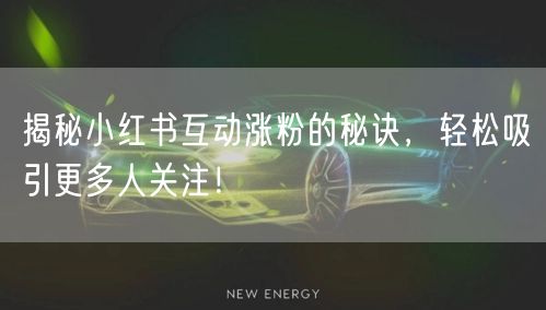 揭秘小红书互动涨粉的秘诀，轻松吸引更多人关注！