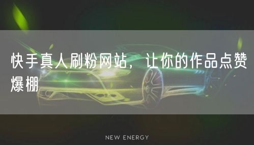 快手真人刷粉网站，让你的作品点赞爆棚
