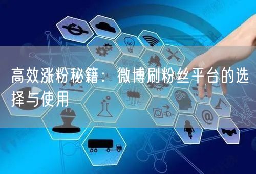 高效涨粉秘籍：微博刷粉丝平台的选择与使用