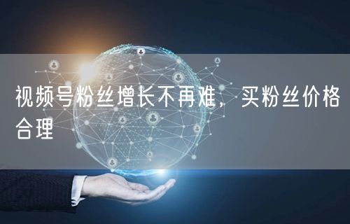 视频号粉丝增长不再难，买粉丝价格合理