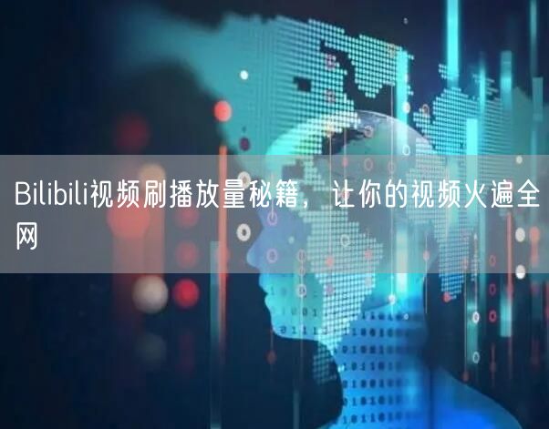 Bilibili视频刷播放量秘籍，让你的视频火遍全网