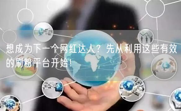 想成为下一个网红达人？先从利用这些有效的刷粉平台开始！